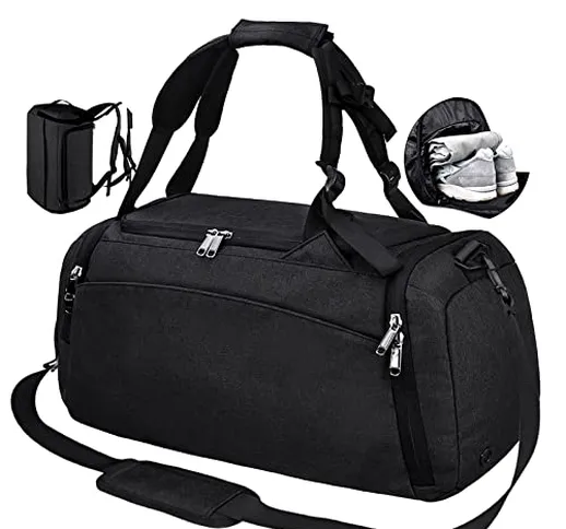 NEWHEY Borsone Palestra Borsa Sportiva con Scomparto per Scarpe Borsa da Viaggio Duffel Ba...