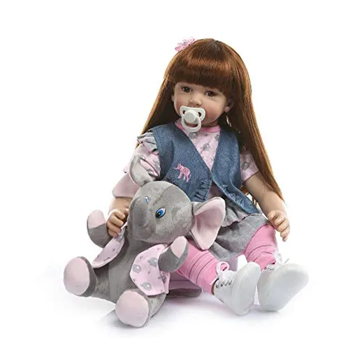 TERABITHIA 24" Grandi dimensioni principessa rinascita bambole del bambino in silicone rea...