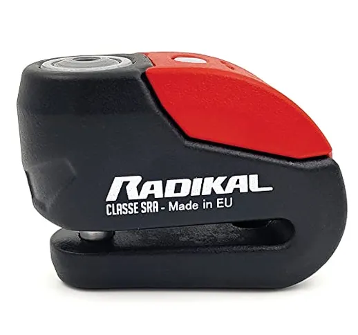 RADIKAL RK10 Bloccadisco Moto Omologato Allarme Premium 120dB ON/OFF, avviso LED, Doppio B...