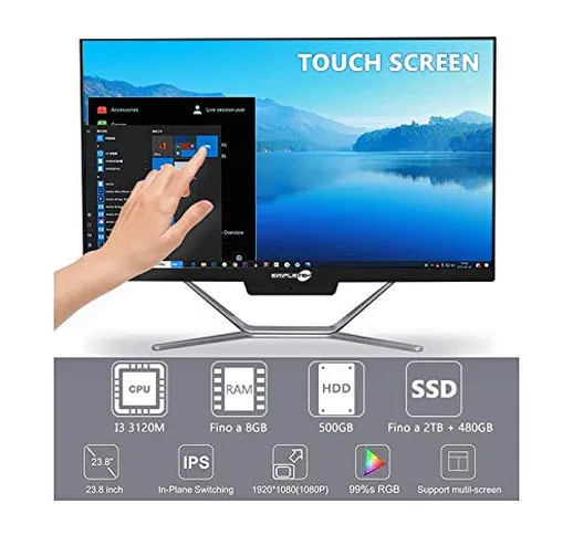 COMPUTER DESKTOP PC ALL IN ONE AIO TOUCH SCREEN TOUCHSCREEN I3 3120M 2.5GHZ 24" 1080P FULL...