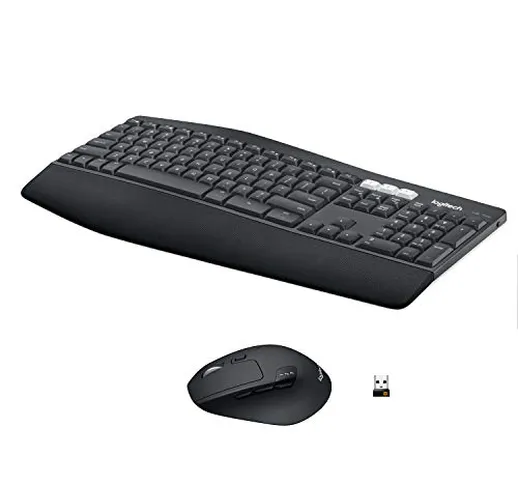 Logitech MK850 Kit Tastiera e Mouse Wireless Multidispositivo, Wireless e Bluetooth 2.4 GH...