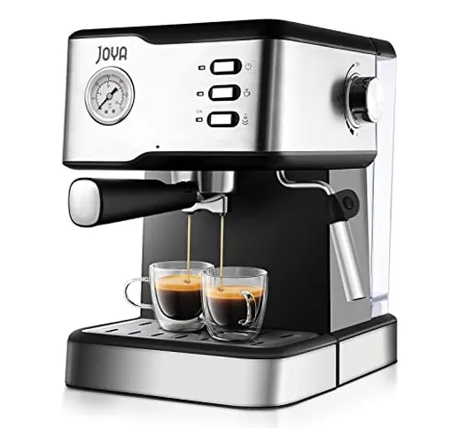 JOYA Macchina da Caffè Espresso Manuale,Pressione 20 Bar Macchina Espresso Espresa cappucc...