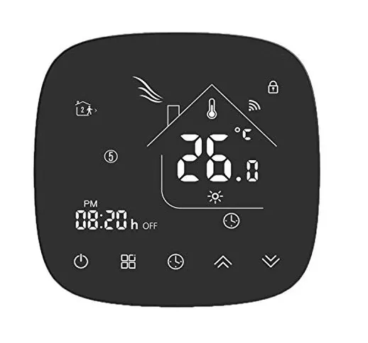 Termostato WiFi per Caldaia a Gas/Acqua,Termostato intelligente Schermo LCD(Schermo displa...