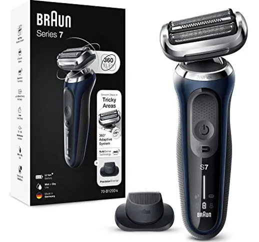 Braun Series 7, Rasoio Elettrico Barba, Custodia da Viaggio, Accessori Inclusi, con Testa...