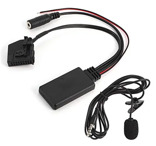aux comand 2.0-KIMISS Microfono per auto adattatore cavo AUX Bluetooth 18 pin adatto per M...