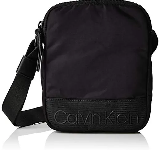 Calvin Klein Shadow Mini Reporter - Borse a spalla Uomo, Nero (Black), 4x20x16 cm (B x H T...