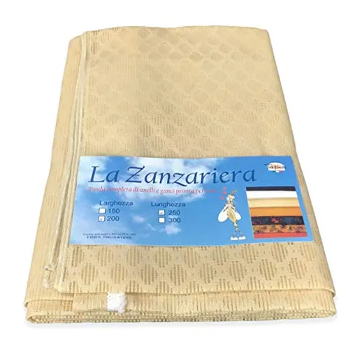 Tex family Tenda Rete ZANZARIERA A ROMBO da Esterno PIOMBATA Larga Cm. 200 Unito Beige - C...