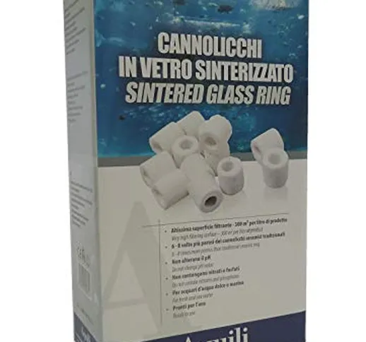 Aquili MC004 Cannolicchi in Vetro Sinterizzato, Multicolore, 0.5 kg