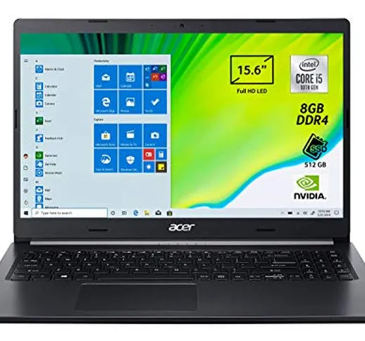 Acer Aspire 5 A515-54G-5981 Notebook con Processore Intel Core i5-10210U, RAM da 8 GB DDR4...