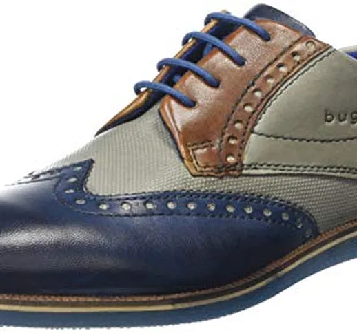 bugatti 3.12647E+11, Scarpe Stringate Derby Uomo, Blu (Dark Blue/Grey 4115), 40 EU