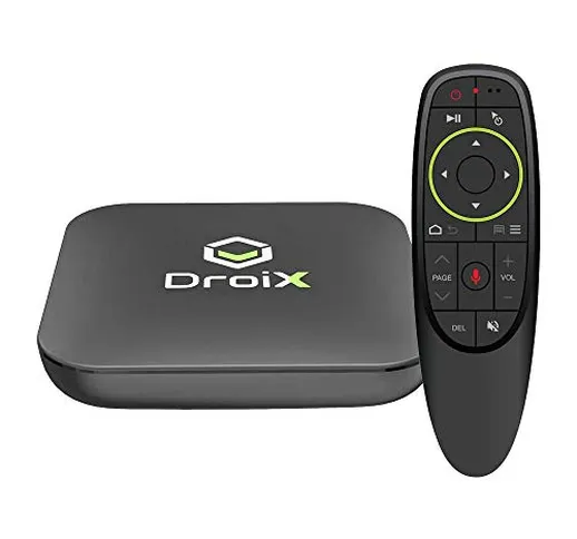 DroiX X3 with G10 Air-Mouse Android BOX for TV Smart 4K UltraHD ; Amlogic S905X3, 4GB RAM,...