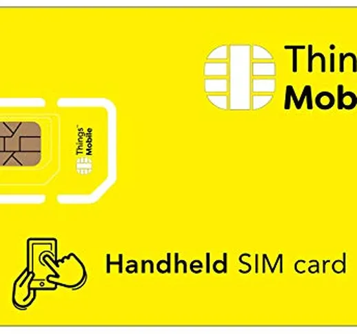 SIM Card DATI PREPAGATA per PALMARI - Things Mobile - con copertura globale e rete multi-o...