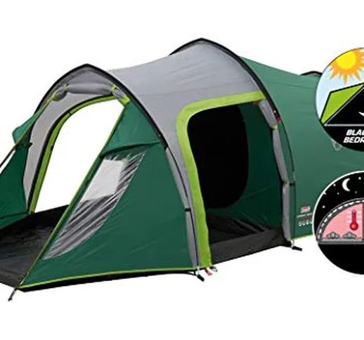 Coleman - Tenda a tunnel Chimney Rock 3 Plus, per 3 persone, tenda da campeggio, grande ca...