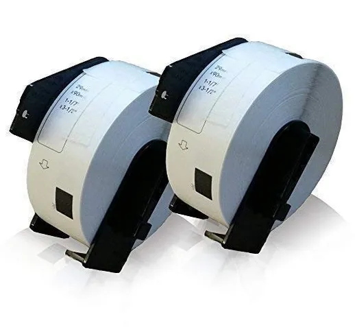 2x Compatibile Rotolo-Etichette per Brother DK-11201 Ptouch Ql 560 VP 560 Yx 570 580 580 N...