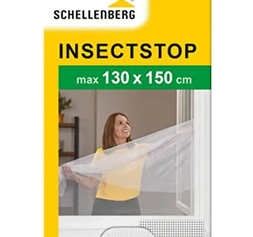Schellenberg 50714 Zanzariera finestra per finestre fino a 130 x 150 cm, zanzariere senza...