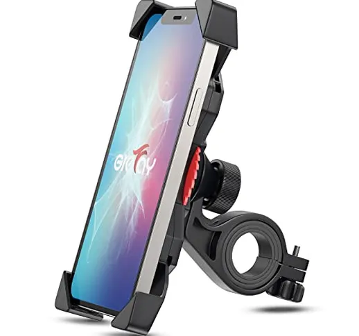 Grefay Supporto Telefono Bicicletta Universale Motociclo Manubrio Supporto Cellulare per M...