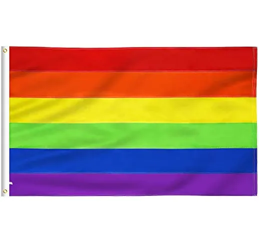 Lixure Bandiera Arcobaleno-Bandiera Gay LGBT Lesbiche Pride-Bandiera Rainbow Orgoglio di P...