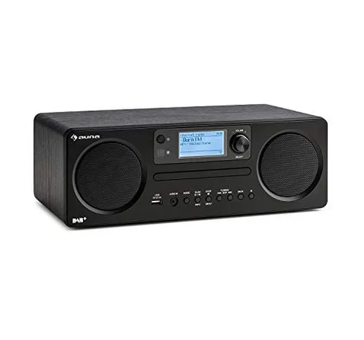 AUNA Worldwide CD - Radio Internet Bluetooth, Radio Dab Casa, Lettore CD e sintonizzatore...