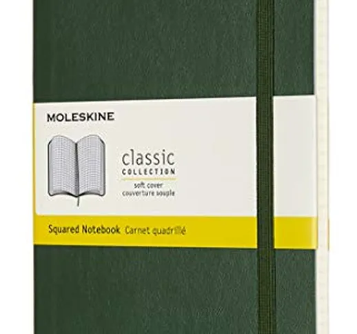 Moleskine Classic Notebook, Taccuino a Quadretti, Copertina Morbida e Chiusura ad Elastico...