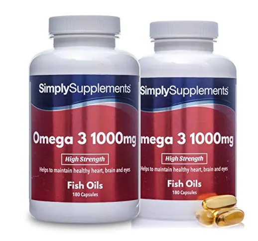 Omega 3 1000 mg - 360 Capsule - 1 anno di trattamento - SimplySupplements