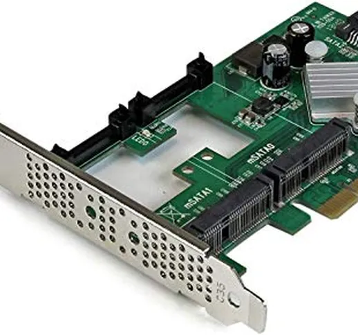 KALEA-INFORMATIQUE – Scheda Controller PCIe mSATA 3.0 (2 Porte) e SATA 3.0 (2 Porte) – Fun...