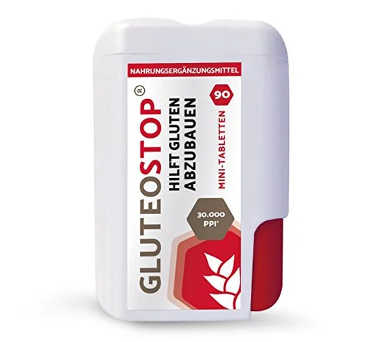 GluteoStop® - aiuta a scomporre il glutine - 90 mini compresse - sensibilità al glutine -...