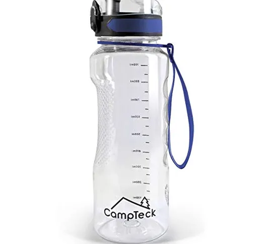 CampTeck U6972 - Borraccia Palestra 1 litro 1000 ml Bottiglia Acqua BPA Free Tritan - Cope...