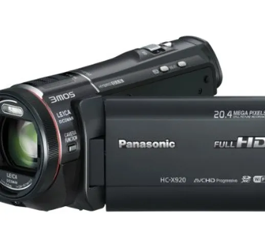 Panasonic HC-X920EG-K Videocamera Full HD, 3D Ready, 3MOS, WiFi, Zoom Ottico 12x, Grandang...