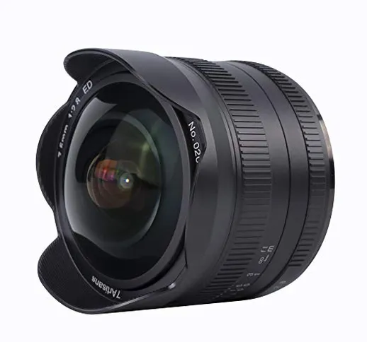 7artisans 7.5mm f2.8 Mark II APS-C Fisheye Obiettivo fisso manuale grandangolare per Nikon...