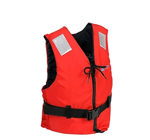 Leader Accessories Giubbotto Galleggiante, Gilet Aiuto al Galleggiamento, con Strisce Rifl...