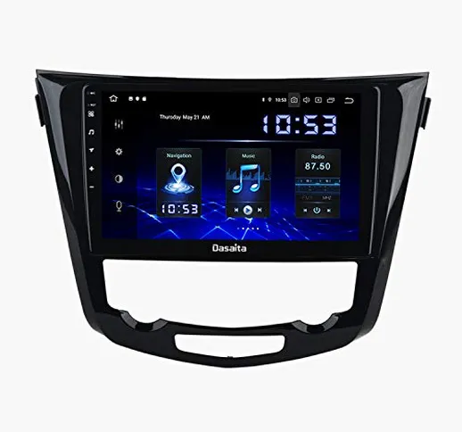 Dasaita Android 10.0 Autoradio Carplay 1 Din per Nissan X-Trail Qashqai j11 2014-2018 10.2...