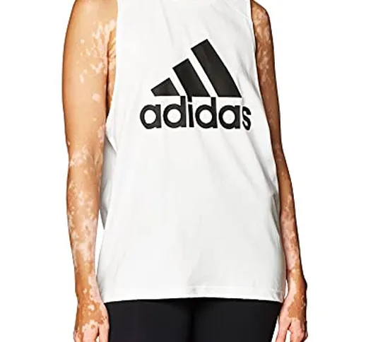 adidas W Bos Co Tank, Canottiera Sportiva Donna, Bianca, L