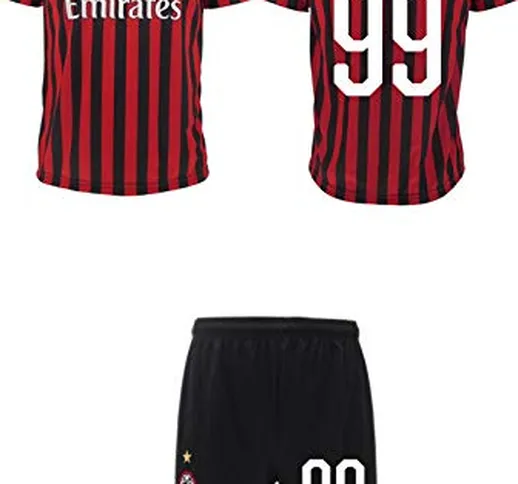 Completo Milan Ufficiale Personalizzato 2019 2020 AC Nome e Numero a Scelta Maglia + Panta...