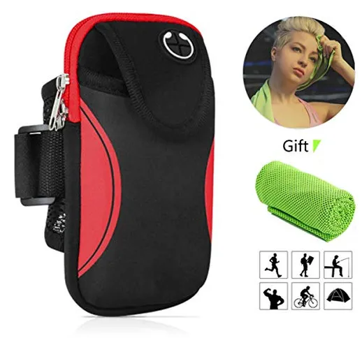 Fascia Sportiva da Braccio,Portatile di Sport Armband Borsa Impermeabile Esterno Sacchetto...