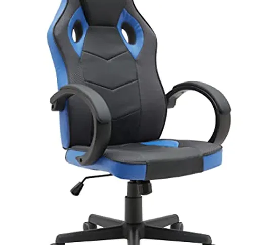 One Living Sedia da Gaming Massimo Comfort e Stile STORM Schienale Reclinabile Altezza Reg...