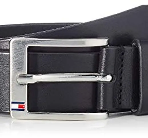 Tommy Hilfiger New ALY Belt Cintura, Schwarz(Black 090), 105 Uomo