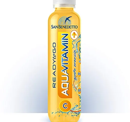 12 BOTTIGLIE DA 400 ML ACQUA SAN BENEDETTO AQUAVITAMIN GUSTO ARANCIA READY TO GO