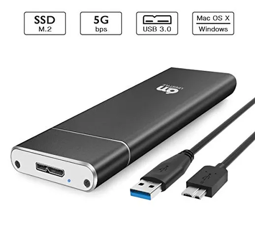 6amLifestyle USB 3.0 M2 NGFF SATA SSD Adattatore per M.2 2230/2242 / 2260/2280 Key B o B &...