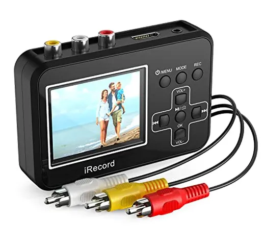 DIGITNOW! Video Grabber Acquisizione Video, Capture RCA /TV Box /Hi8 /Cassette VHS su Digi...