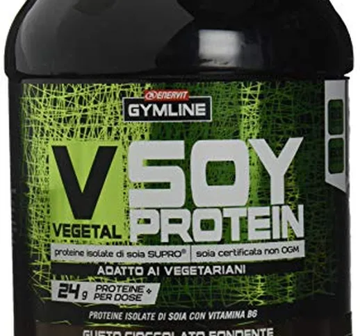 Enervit Gymline Muscle Vegetal Soy Protein Cioccolato Fondente Integratore 800 g