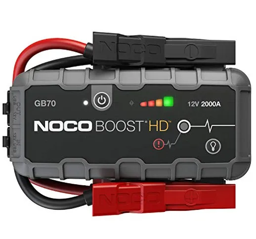 NOCO Boost HD GB70, Avviamento di Emergenza Portatile 2000A 12V UltraSafe, Avviatore Boost...