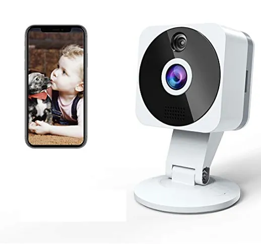 Telecamera Wi-fi Interno 1080P, NIYPS Full HD senza fili Videocamera Sorveglianza con Visi...