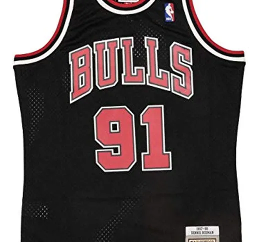 Mitchell & Ness Dennis Rodman 91 Replica Swingman NBA Jersey Chicago Bulls Black HWC Baske...
