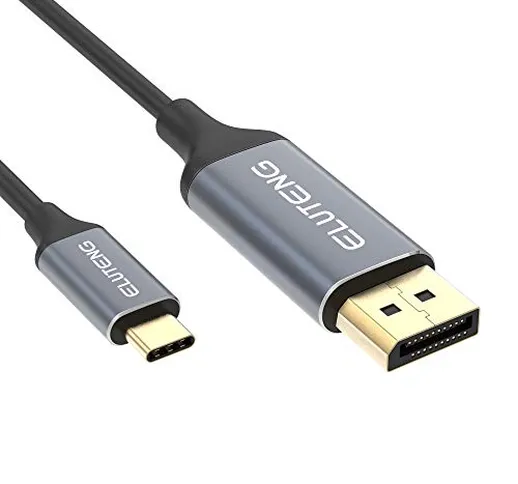 ELUTENG Cavo USB C DisplayPort 4K 60Hz DP USB C Cable 1.2M Cavo Type C a Display Port Audi...