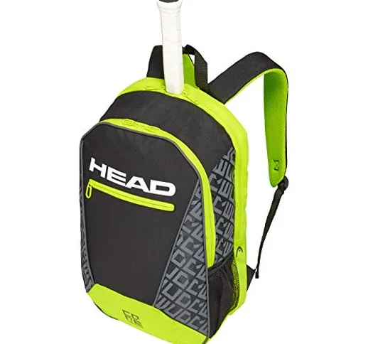 HEAD Core Backpack, Borsa per Racchetta Unisex Adulto, Black/Neon Yellow, One Size