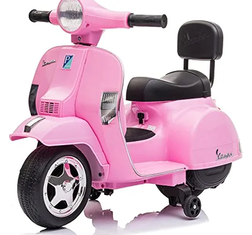 giordano shop Piaggio Mini Vespa PX150 Elettrica 6V per Bambini Rosa