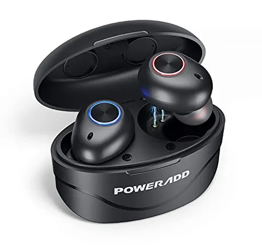 POWERADD Cuffie Bluetooth 5.0 Bassi Potenziati, Auricolari Bluetooth senza Fili IPX7 Imper...