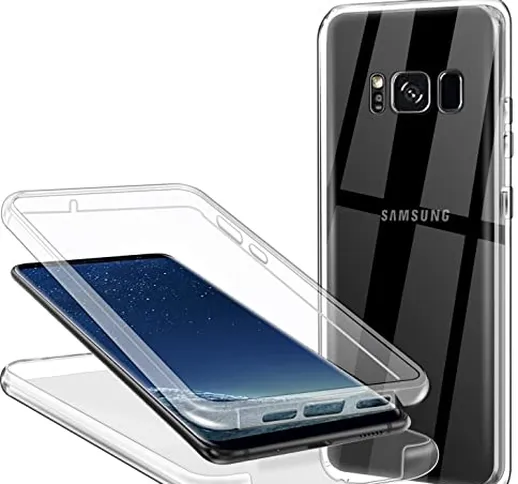 ZYIMOU Cover per Samsung Galaxy S8 Plus, 360 Gradi Protezione Progettata Trasparente Ultra...