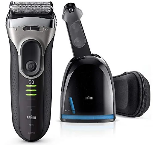 Braun Series 3 Proskin 3090cc Rasoio Elettrico da Barba per Uomo, Ricaricabile con Sistema...