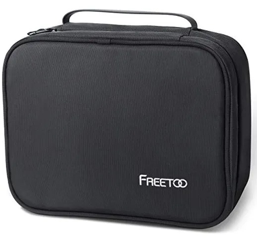 FREETOO Beauty Case da Appendere Borsa da viaggio 6 scomparti Kit da viaggio portatile imp...